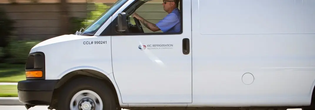 KIC Refrigeration service vehicle serving Kaufman area